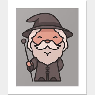 Cute New Zealand Wizard Cartoon Posters and Art